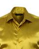 Khaki Shiny Plain Satin Classic Men’s Shirt