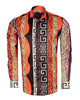 Oscar Banks Premium Geometric Pattern Dress Shirt