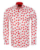 White Heart Print Long Sleeve Shirt