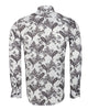 White Paisley Print Long Sleeve Shirt