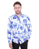 Blue Smoke Print Men's Shirt