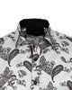 White Paisley Print Long Sleeve Shirt