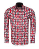Red Stylish Circle Print Shirt