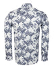 Dark Blue Paisley Print Long Sleeve Shirt