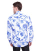 Blue Smoke Print Men's Shirt