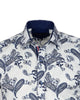 Dark Blue Paisley Print Long Sleeve Shirt