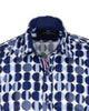 Blue Stylish Circle Print Shirt
