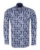 Blue Stylish Circle Print Shirt