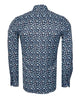 Navy Floral Pattern Print Shirt