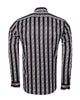 Black Baroque Print Men`s Satin Shirt