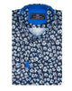 Navy Floral Pattern Print Shirt