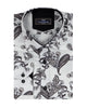 White Paisley Print Long Sleeve Shirt