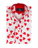 White Heart Print Long Sleeve Shirt