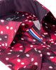 Burgundy Abstract Polka Print with Matching Handkerchief