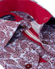 Burgundy Paisley Print with Matching Handkerchief