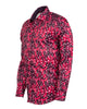 Burgundy Abstract Polka Print with Matching Handkerchief