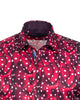 Burgundy Abstract Polka Print with Matching Handkerchief