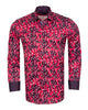 Burgundy Abstract Polka Print with Matching Handkerchief