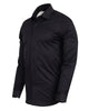 Men’s Black Dress Shirt with Crystal-Studded Collar and Cuffs