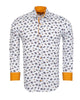 White Horse Print Shirt with Matching Handkerchief