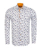 White Horse Print Shirt with Matching Handkerchief
