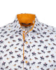 White Horse Print Shirt with Matching Handkerchief