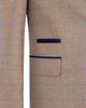 Beige 3 Piece Check Suit