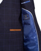 Dark Blue 3 Piece Check Suit