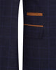 Dark Blue 3 Piece Check Suit