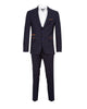 Dark Blue 3 Piece Check Suit