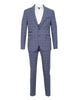 Blue 3 Piece Check Suit