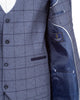Blue 3 Piece Check Suit