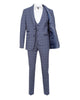 Blue 3 Piece Check Suit