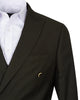 Khaki 2-Piece Double-Breasted Suit from Makrom Fashion