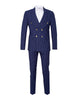 Navy Blue 2 Piece Stripe Double Breasted Men's Suit