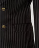 Black 2 Piece Stripe Double Breasted Men's Suit