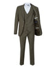 Khaki Classic Plain 3 Piece Men's Suit