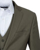 Khaki Classic Plain 3 Piece Men's Suit