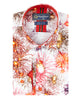 New Year Print Men's Shirt with Matching Handkerchief