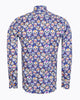 Dark Blue day of the dead Skull Print Shirt with Matching Handkerchief