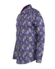 Purple Paisley Print Shirt with Matching Handkerchief