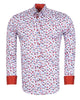 Colourful Leaf Print Shirt with Matching Handkerchief