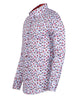 Colourful Leaf Print Shirt with Matching Handkerchief
