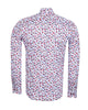 Colourful Leaf Print Shirt with Matching Handkerchief
