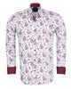 White Paisley Print Shirt with Matching Handkerchief