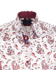 White Paisley Print Shirt with Matching Handkerchief