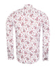 White Paisley Print Shirt with Matching Handkerchief