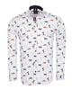 White Dog Print with Matching Handkerchief