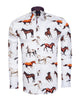 Colourful Horses Print with Matching Handkerchief