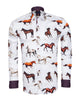 Colourful Horses Print with Matching Handkerchief